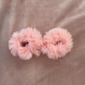 Pink Fluffy Scrunchies